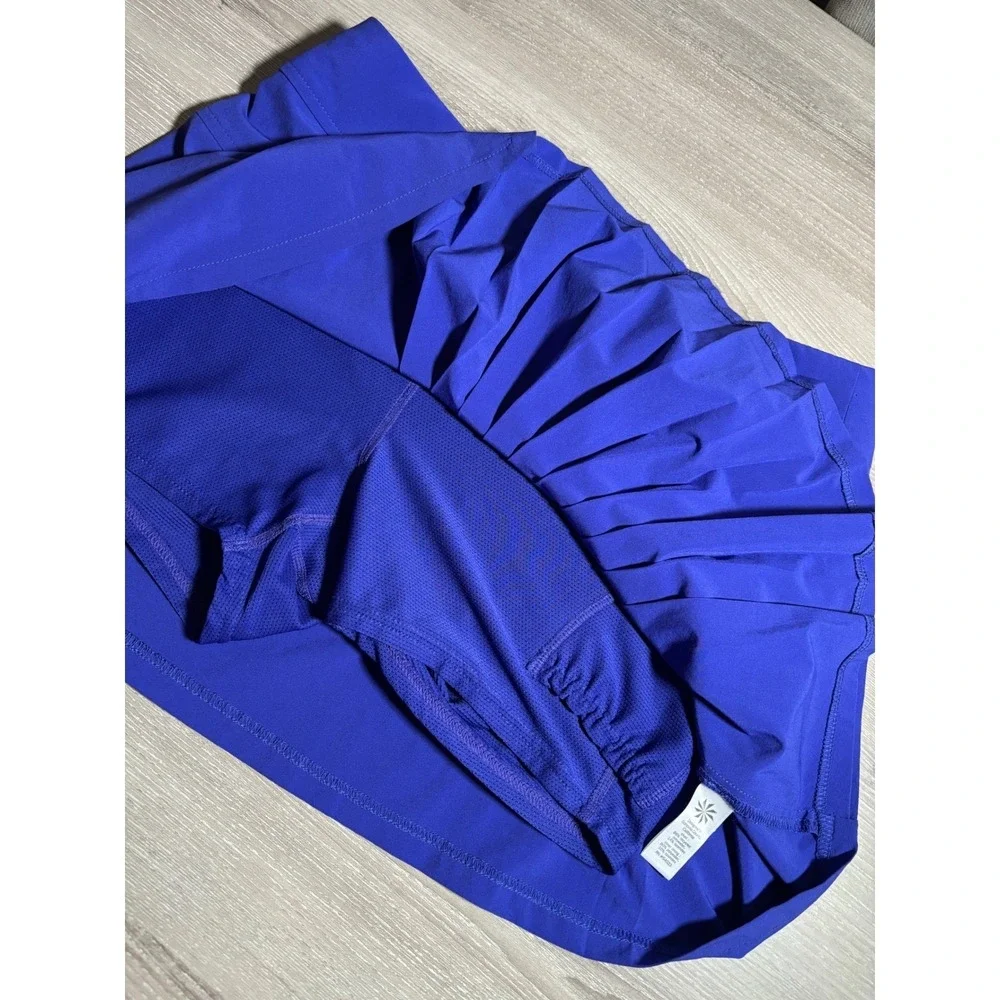 Athleta Ace Skort Womens Small Blue Pleated Tennis Golf Athletic Skirt 596245